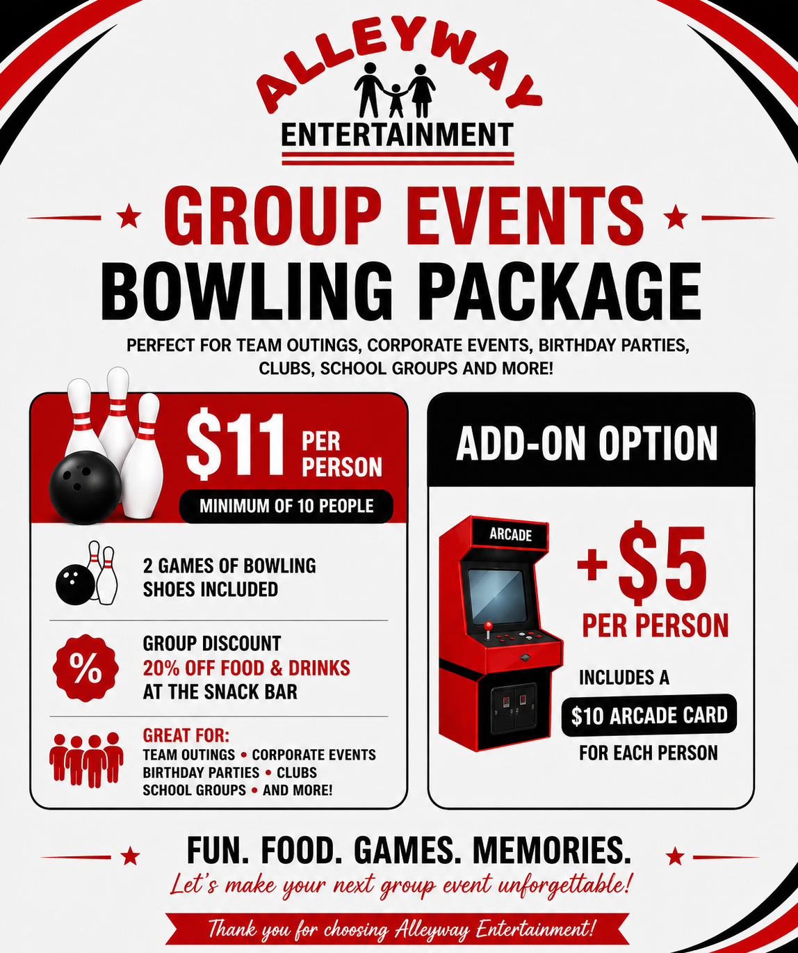 group event packages